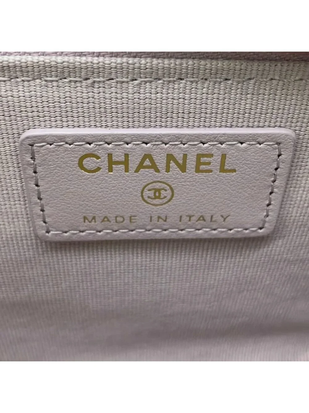 Chanel Coin Case Classic Zip Card Quilted Purple Gray
